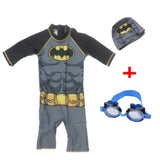 Superhero Prints Boy's Swimsuit Baby Swimwear Child Bathing Suit One-piece Swimsuit Batman Spiderman Swimwear With Cap Sw