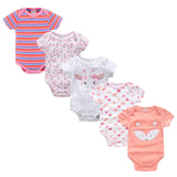 2019 New Baby Bodysuit Cotton Pyjamas bebe Newborn Baby Girl Clothes Set Body bebes Short Sleeve roupa de bebe Baby Boy Clothing