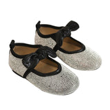 Kids Leather Princess Shoes Toddler Children Soft Soled Shoes Sneakers Girls Rhinestone Dance Shoes Autumn