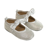Kids Leather Princess Shoes Toddler Children Soft Soled Shoes Sneakers Girls Rhinestone Dance Shoes Autumn