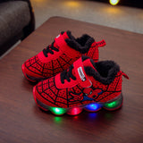 Boys Sneaker Girls Spiderman Kids Led Shoes With Lights Sneaker 2020 Spring Autumn Shoes Children Toddler Baby Girl Shoes