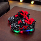 Boys Sneaker Girls Spiderman Kids Led Shoes With Lights Sneaker 2020 Spring Autumn Shoes Children Toddler Baby Girl Shoes