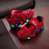 Boys Sneaker Girls Spiderman Kids Led Shoes With Lights Sneaker 2020 Spring Autumn Shoes Children Toddler Baby Girl Shoes