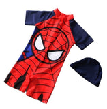 Swimwear Kids One Piece Baby Swimwear Spider Man Super Hero  Swimming Boys Beachwear Baby Sunscreen Quick Dry Bathing Suit