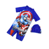 Swimwear Kids One Piece Baby Swimwear Spider Man Super Hero  Swimming Boys Beachwear Baby Sunscreen Quick Dry Bathing Suit