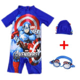 Swimwear Kids One Piece Baby Swimwear Spider Man Super Hero  Swimming Boys Beachwear Baby Sunscreen Quick Dry Bathing Suit