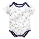 2019 Newborn Baby Boy Clothes Crew Letter Print 6-12Months Baby Toddler Kids Boys Short-Sleeve Onesies Bodysuit