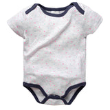 2019 Newborn Baby Boy Clothes Crew Letter Print 6-12Months Baby Toddler Kids Boys Short-Sleeve Onesies Bodysuit