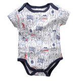 2019 Newborn Baby Boy Clothes Crew Letter Print 6-12Months Baby Toddler Kids Boys Short-Sleeve Onesies Bodysuit