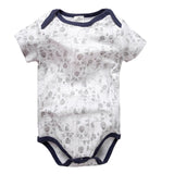 2019 Newborn Baby Boy Clothes Crew Letter Print 6-12Months Baby Toddler Kids Boys Short-Sleeve Onesies Bodysuit