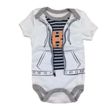 2019 Newborn Baby Boy Clothes Crew Letter Print 6-12Months Baby Toddler Kids Boys Short-Sleeve Onesies Bodysuit