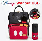 Disney Diaper Bag Backpack For Moms Baby Bag Maternity For Baby Care Nappy Bag Travel Stroller USB Heating Send Free 1Piar Hooks