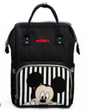 Disney Diaper Bag Backpack For Moms Baby Bag Maternity For Baby Care Nappy Bag Travel Stroller USB Heating Send Free 1Piar Hooks