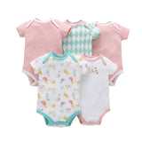 sleeveless bodysuit for summer baby girl clothes newborn boy bodysuits 2020 new born clothing body suit 5pcs/set 6-24 month