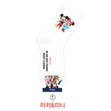 Disney Casual Ladies Socks Cartoon Minnie Mickey Donald Duck Pattern Socks Winnie The Bear In The Tube Cotton Socks