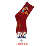 Disney Casual Ladies Socks Cartoon Minnie Mickey Donald Duck Pattern Socks Winnie The Bear In The Tube Cotton Socks