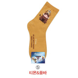 Disney Casual Ladies Socks Cartoon Minnie Mickey Donald Duck Pattern Socks Winnie The Bear In The Tube Cotton Socks