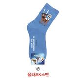 Disney Casual Ladies Socks Cartoon Minnie Mickey Donald Duck Pattern Socks Winnie The Bear In The Tube Cotton Socks