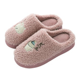 Baby Kids Cotton Indoor Slippers Baby Boys Girls Home Non-Slip Cartoon Pattern Cute Plush Warm Baby Shoes