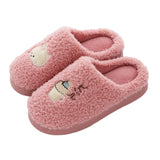Baby Kids Cotton Indoor Slippers Baby Boys Girls Home Non-Slip Cartoon Pattern Cute Plush Warm Baby Shoes