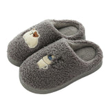 Baby Kids Cotton Indoor Slippers Baby Boys Girls Home Non-Slip Cartoon Pattern Cute Plush Warm Baby Shoes