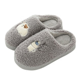 Baby Kids Cotton Indoor Slippers Baby Boys Girls Home Non-Slip Cartoon Pattern Cute Plush Warm Baby Shoes