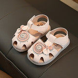 Girls Sandals Toddler Little Girls Sandals Leather Princess Flower Shoes Soft Baby Kids Sandals For Girls 15-25