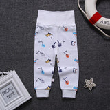 Cartoon High Belly Harem Pants Kids Boy Gril Cotton Leggings Baby High Waist Elastic Trousers Inafnt Abdomen Protector Clothes