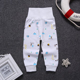 Cartoon High Belly Harem Pants Kids Boy Gril Cotton Leggings Baby High Waist Elastic Trousers Inafnt Abdomen Protector Clothes