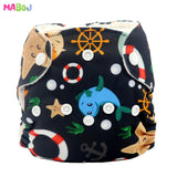 MABOJ Newborn AIO Cloth Diapers Baby AIO Diaper All In One Diaper New born Washarable PUL Double Gussets Nappy Microfibre Insert