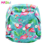 MABOJ Newborn AIO Cloth Diapers Baby AIO Diaper All In One Diaper New born Washarable PUL Double Gussets Nappy Microfibre Insert
