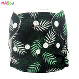 MABOJ Newborn AIO Cloth Diapers Baby AIO Diaper All In One Diaper New born Washarable PUL Double Gussets Nappy Microfibre Insert