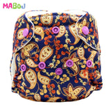 MABOJ Newborn AIO Cloth Diapers Baby AIO Diaper All In One Diaper New born Washarable PUL Double Gussets Nappy Microfibre Insert
