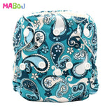 MABOJ Newborn AIO Cloth Diapers Baby AIO Diaper All In One Diaper New born Washarable PUL Double Gussets Nappy Microfibre Insert