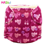 MABOJ Newborn AIO Cloth Diapers Baby AIO Diaper All In One Diaper New born Washarable PUL Double Gussets Nappy Microfibre Insert