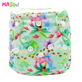 MABOJ Newborn AIO Cloth Diapers Baby AIO Diaper All In One Diaper New born Washarable PUL Double Gussets Nappy Microfibre Insert