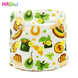 MABOJ Newborn AIO Cloth Diapers Baby AIO Diaper All In One Diaper New born Washarable PUL Double Gussets Nappy Microfibre Insert