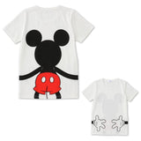 LILIGIRL Dad and Me T-shirt Summer Mother and Daughter Clothes Boys Girls Mickey Minnie Mouse Cotton Top Family Matching Clothes