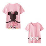 LILIGIRL Dad and Me T-shirt Summer Mother and Daughter Clothes Boys Girls Mickey Minnie Mouse Cotton Top Family Matching Clothes