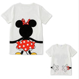 LILIGIRL Dad and Me T-shirt Summer Mother and Daughter Clothes Boys Girls Mickey Minnie Mouse Cotton Top Family Matching Clothes