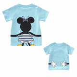 LILIGIRL Dad and Me T-shirt Summer Mother and Daughter Clothes Boys Girls Mickey Minnie Mouse Cotton Top Family Matching Clothes