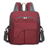 2-in-1 Baby Diaper Bags Baby Dining Seat Folding Waterproof USB Mummy Diaper Bag Dining Seat Pad Maternity Backpacks