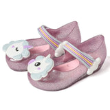Mini Melissa Girls Sandals Unicorn Jelly Shoes Children Sandals Breathable Non-Slippery High Quality Summer Jelly Shoes Melissa