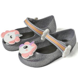 Mini Melissa Girls Sandals Unicorn Jelly Shoes Children Sandals Breathable Non-Slippery High Quality Summer Jelly Shoes Melissa
