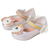 Mini Melissa Girls Sandals Unicorn Jelly Shoes Children Sandals Breathable Non-Slippery High Quality Summer Jelly Shoes Melissa