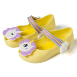 Mini Melissa Girls Sandals Unicorn Jelly Shoes Children Sandals Breathable Non-Slippery High Quality Summer Jelly Shoes Melissa