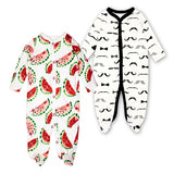 Newborn Baby Boys Girls Sleepers Pajamas Babies Jumpsuits 2 PCS/lot Infant Long Sleeve 0 3 6 9 12 Months Clothes
