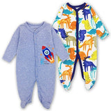 Newborn Baby Boys Girls Sleepers Pajamas Babies Jumpsuits 2 PCS/lot Infant Long Sleeve 0 3 6 9 12 Months Clothes