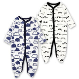 Newborn Baby Boys Girls Sleepers Pajamas Babies Jumpsuits 2 PCS/lot Infant Long Sleeve 0 3 6 9 12 Months Clothes