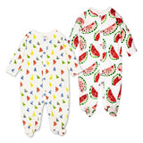 Newborn Baby Boys Girls Sleepers Pajamas Babies Jumpsuits 2 PCS/lot Infant Long Sleeve 0 3 6 9 12 Months Clothes